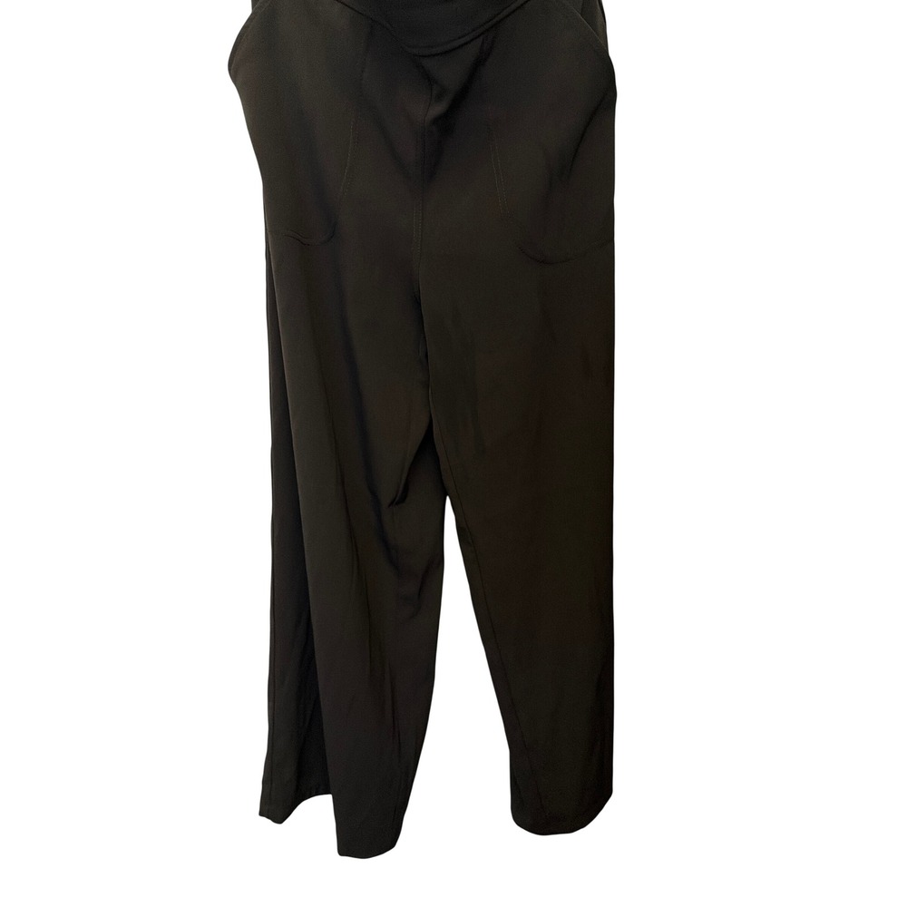 Max Studio London Womens Wide Leg Trousers Army Green Pull On Pants 2704G08 L - Picture 6 of 12